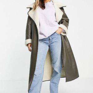 ASOS Faux Leather Maxi Coat